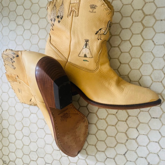 Vintage Zodiac Cowboy Ankle Boots - Picture 7 of 9